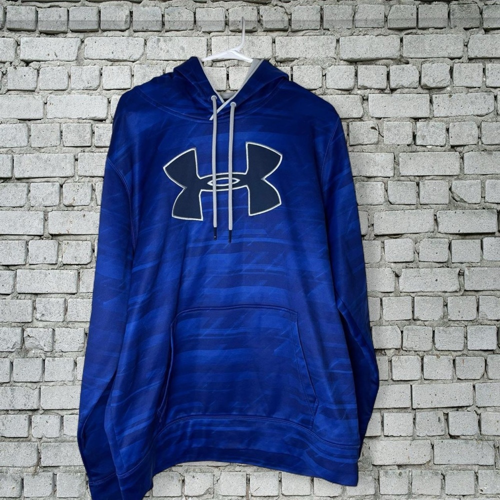 Size XL Men’s- Under Armour Royal Blue&White Hoodie
